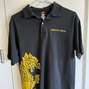 Singha beer t-shirt. Medium. Black
